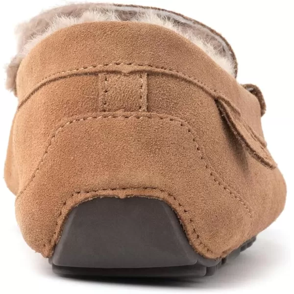 Dearfoams Women's Fireside Water Resistant Mel Shearling Moccasin Slipper