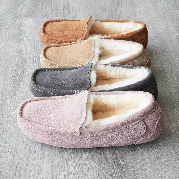 Dearfoams Women's Fireside Water Resistant Mel Shearling Moccasin Slipper