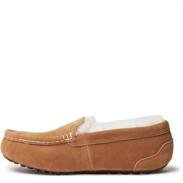 Dearfoams Women's Fireside Water Resistant Mel Shearling Moccasin Slipper