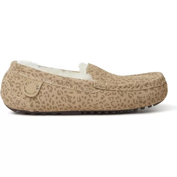 Dearfoams Women's Fireside Water Resistant Mel Shearling Moccasin Slipper