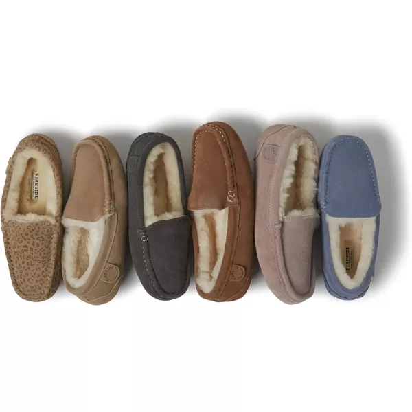 Dearfoams Women's Fireside Water Resistant Mel Shearling Moccasin Slipper