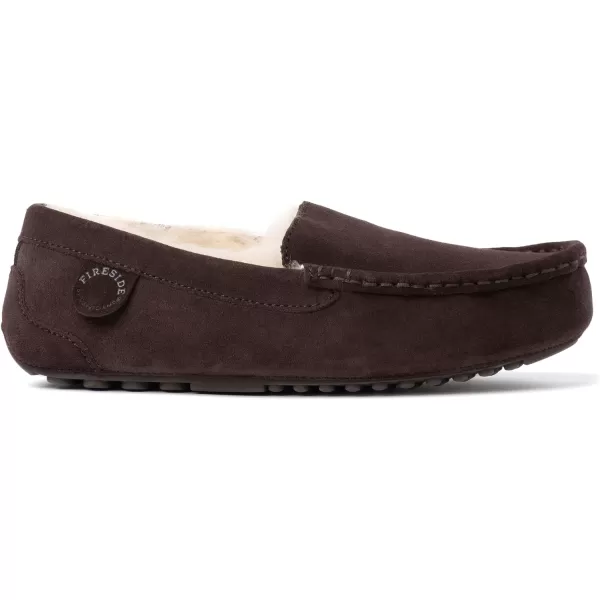Dearfoams Women's Fireside Water Resistant Mel Shearling Moccasin Slipper