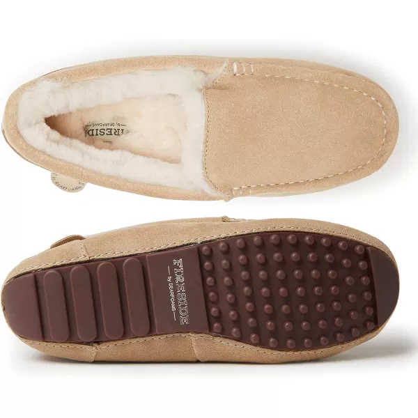 Dearfoams Women's Fireside Water Resistant Mel Shearling Moccasin Slipper
