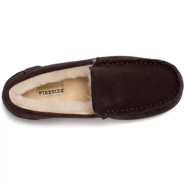Dearfoams Women's Fireside Water Resistant Mel Shearling Moccasin Slipper