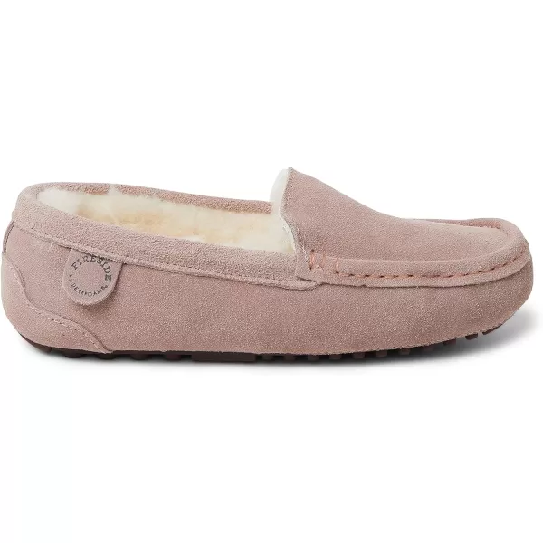 Dearfoams Women's Fireside Water Resistant Mel Shearling Moccasin Slipper