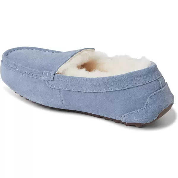 Dearfoams Women's Fireside Water Resistant Mel Shearling Moccasin Slipper