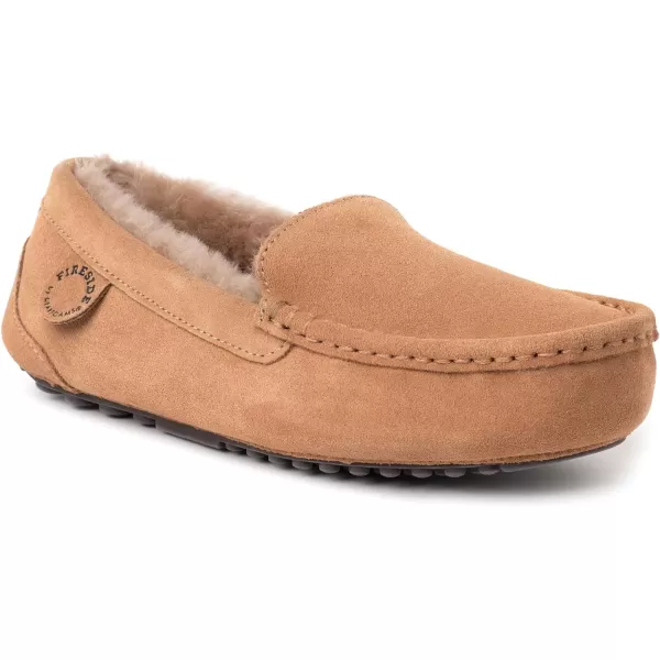 Dearfoams Women's Fireside Water Resistant Mel Shearling Moccasin Slipper