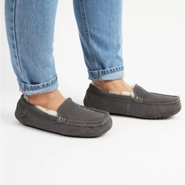 Dearfoams Women's Fireside Water Resistant Mel Shearling Moccasin Slipper