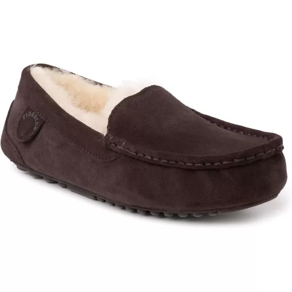 Dearfoams Women's Fireside Water Resistant Mel Shearling Moccasin Slipper