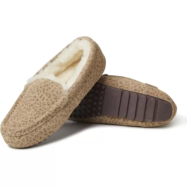 Dearfoams Women's Fireside Water Resistant Mel Shearling Moccasin Slipper