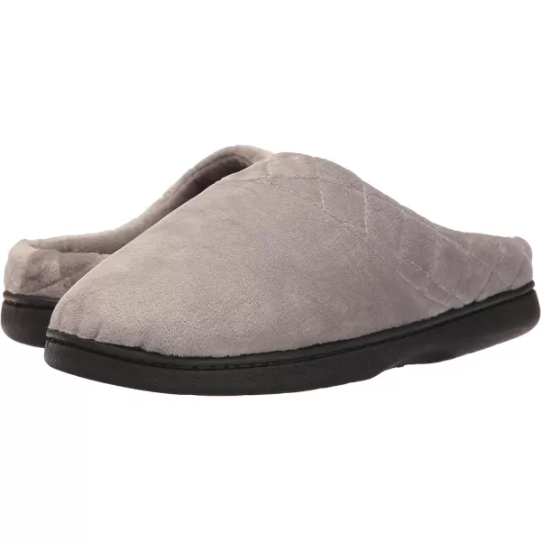 Dearfoams Women's Indoor/Outdoor Memory Foam Darcy Microfiber Velour Clog, Wide Widths Slipper