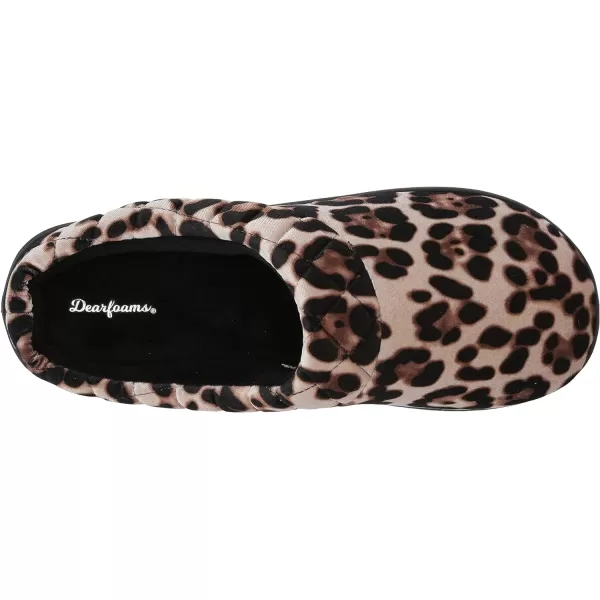 Dearfoams Women's Indoor/Outdoor Memory Foam Darcy Microfiber Velour Clog, Wide Widths Slipper