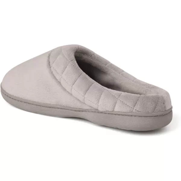 Dearfoams Women's Indoor/Outdoor Memory Foam Darcy Microfiber Velour Clog, Wide Widths Slipper