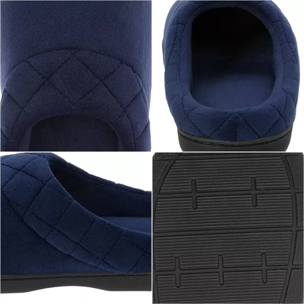 Dearfoams Women's Indoor/Outdoor Memory Foam Darcy Microfiber Velour Clog, Wide Widths Slipper