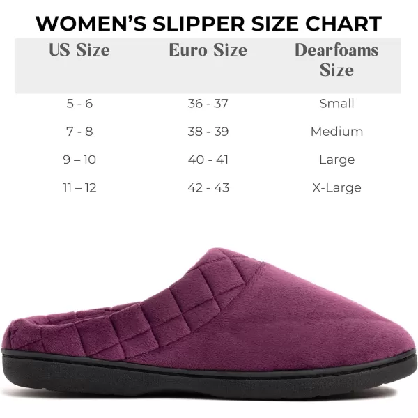 Dearfoams Women's Indoor/Outdoor Memory Foam Darcy Microfiber Velour Clog, Wide Widths Slipper