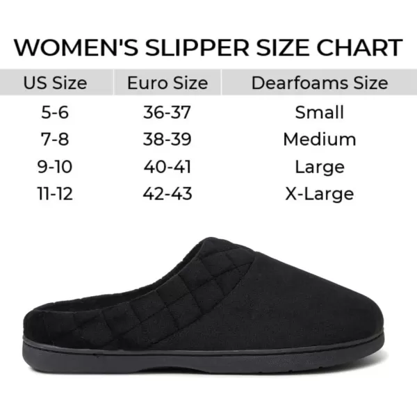 Dearfoams Women's Indoor/Outdoor Memory Foam Darcy Microfiber Velour Clog, Wide Widths Slipper