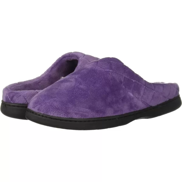 Dearfoams Women's Indoor/Outdoor Memory Foam Darcy Microfiber Velour Clog, Wide Widths Slipper