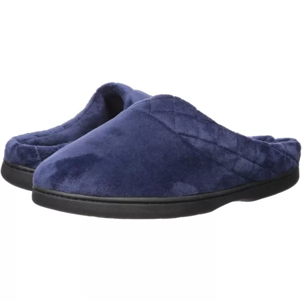 Dearfoams Women's Indoor/Outdoor Memory Foam Darcy Microfiber Velour Clog, Wide Widths Slipper