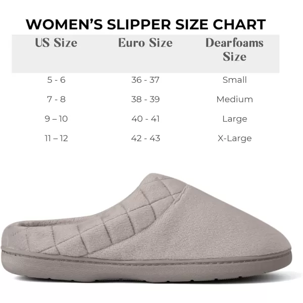 Dearfoams Women's Indoor/Outdoor Memory Foam Darcy Microfiber Velour Clog, Wide Widths Slipper