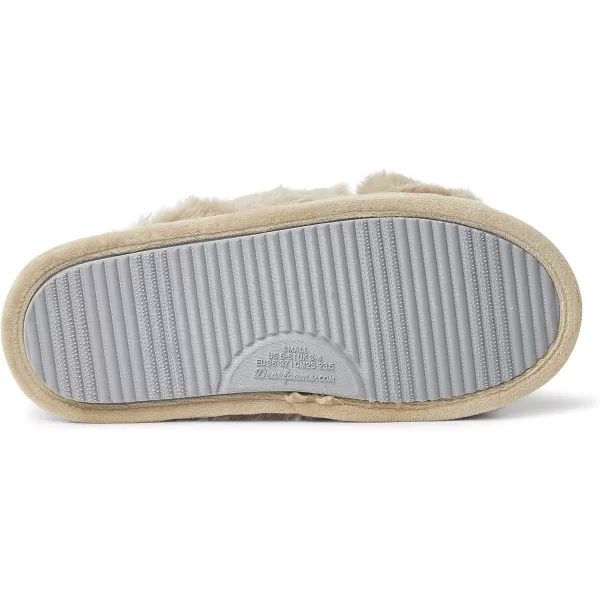 Dearfoams Women's Jessica faux faux fur Cross Band Slide Slipper