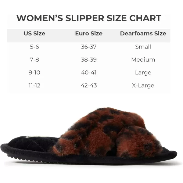 Dearfoams Women's Jessica faux faux fur Cross Band Slide Slipper