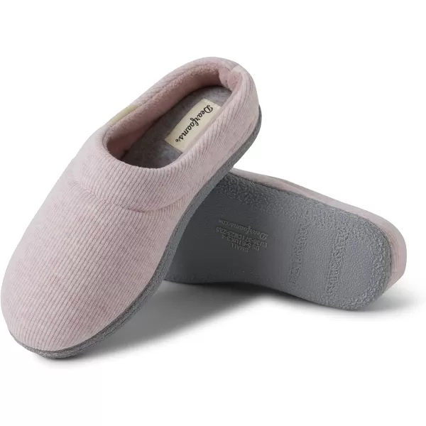 Dearfoams Women's Lacey Machine Washable Memory Foam Comfort Easy on/Off Clog Slipper