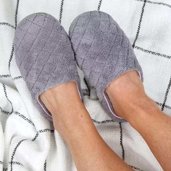 Dearfoams Women's Leslie Washable Memory Foam Terry Clog with Wide Widths Slippers