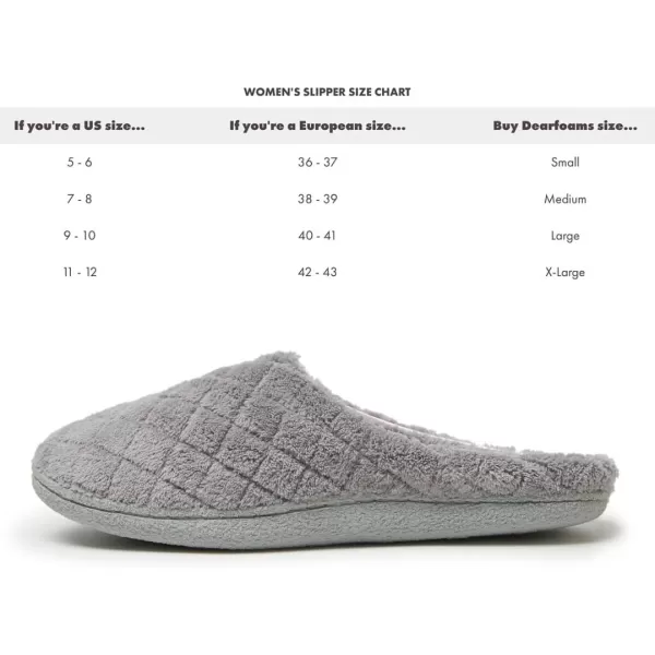 Dearfoams Women's Leslie Washable Memory Foam Terry Clog with Wide Widths Slippers