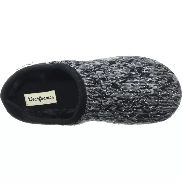 Dearfoams Women's Marled Sparkle Knit Clog Slipper