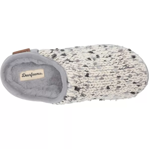 Dearfoams Women's Marled Sparkle Knit Clog Slipper