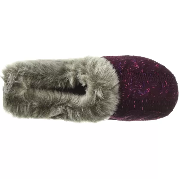 Dearfoams Women's Space-dye Cable Knit Clog Slipper