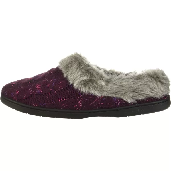 Dearfoams Women's Space-dye Cable Knit Clog Slipper