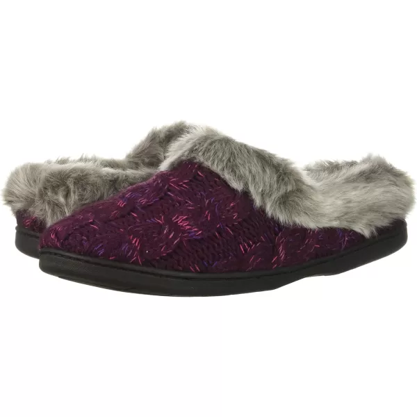 Dearfoams Women's Space-dye Cable Knit Clog Slipper