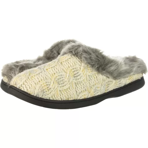 Dearfoams Women's Space-dye Cable Knit Clog Slipper