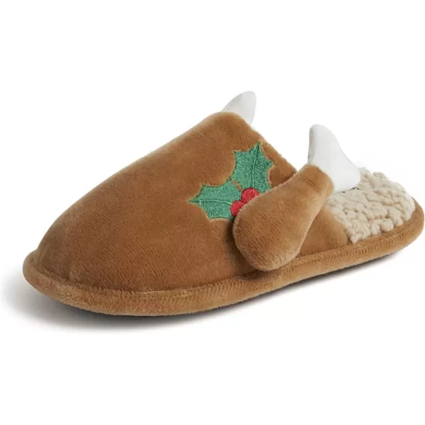 Dearfoams Matching Family Holiday Christmas Reindeer &amp; Turkey Scuff