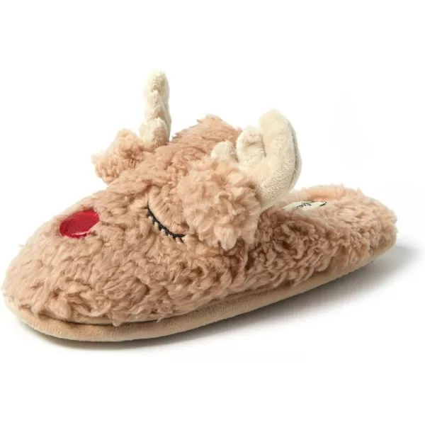Dearfoams Matching Family Holiday Christmas Reindeer &amp; Turkey Scuff