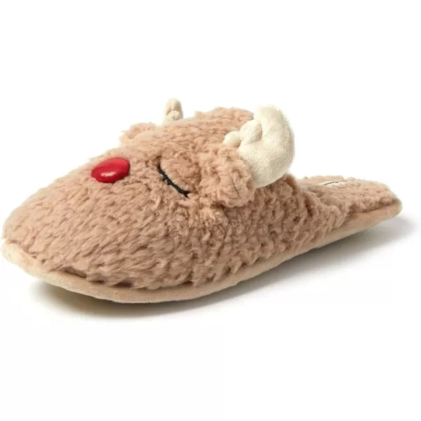 Dearfoams Matching Family Holiday Christmas Reindeer &amp; Turkey Scuff