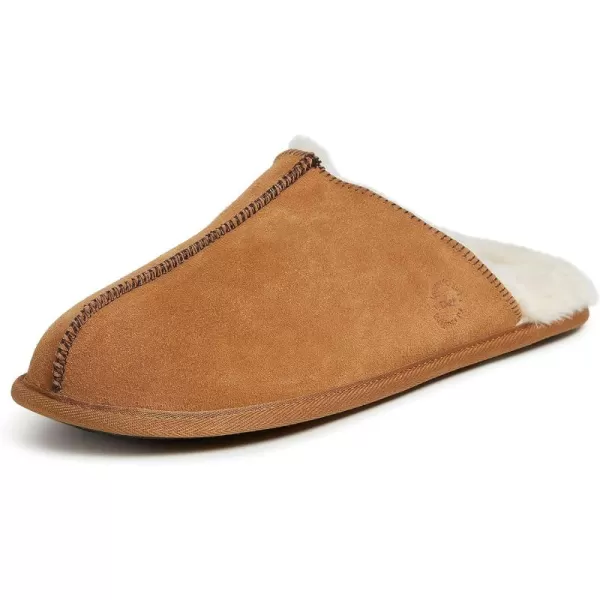 Dearfoams Men's Bradford Suede Closed Toe Indoor/Outdoor Scuff Slipper