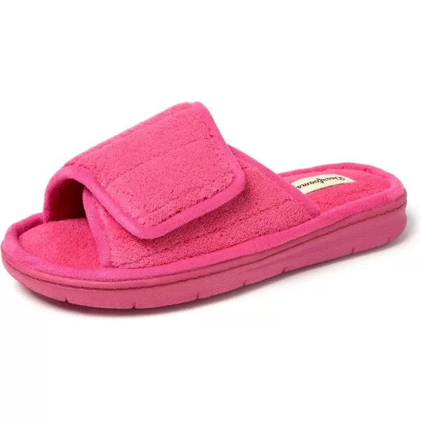 Dearfoams Women's Adjustable Indoor/Outdoor Machine Washable Memory Foam Slide Slipper