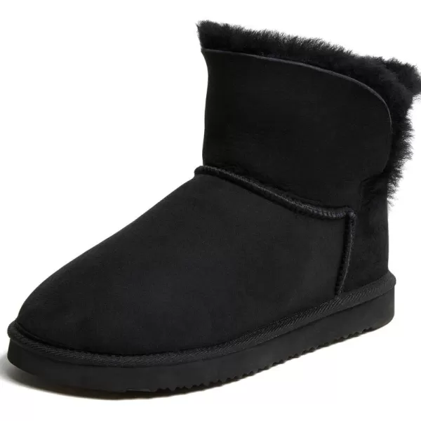 Dearfoams Women's Fireside Shearling Water Resistant Indoor/Outdoor Foldover Boot Slipper
