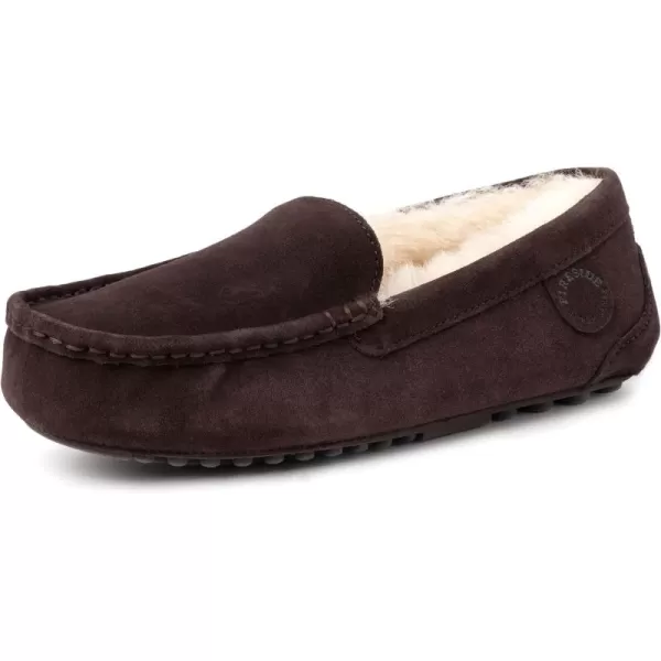 Dearfoams Women's Fireside Water Resistant Mel Shearling Moccasin Slipper