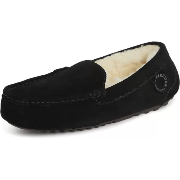 Dearfoams Women's Fireside Water Resistant Mel Shearling Moccasin Slipper