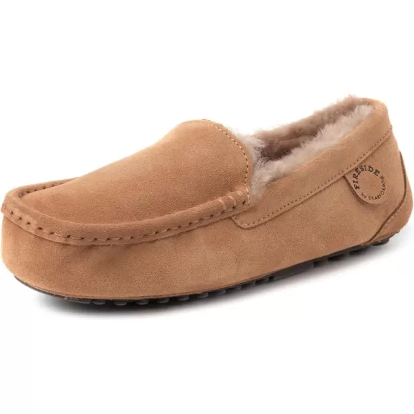 Dearfoams Women's Fireside Water Resistant Mel Shearling Moccasin Slipper