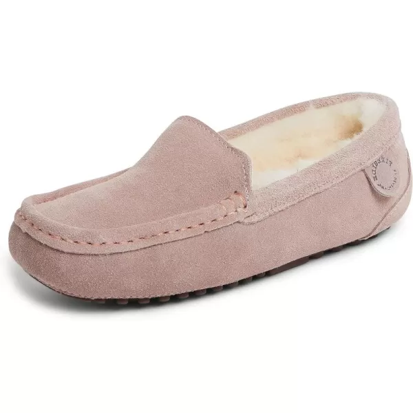 Dearfoams Women's Fireside Water Resistant Mel Shearling Moccasin Slipper