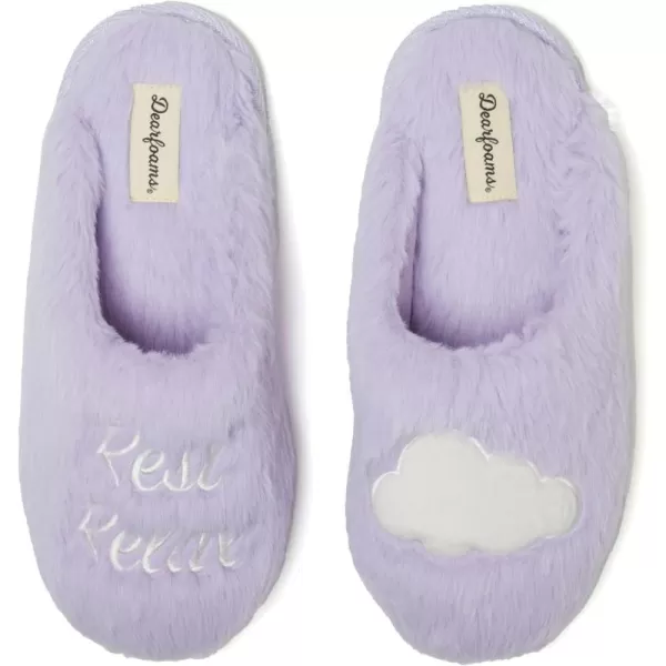 Dearfoams Women's Gifts for Mom Fluffy Cute Scuff Slipper