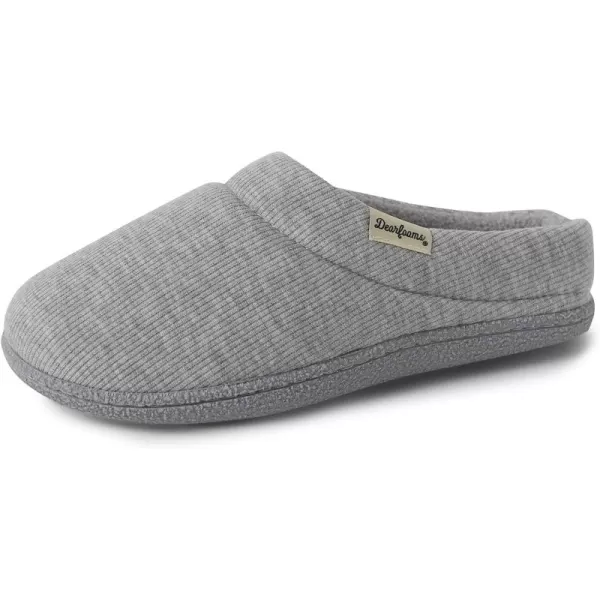 Dearfoams Women's Lacey Machine Washable Memory Foam Comfort Easy on/Off Clog Slipper