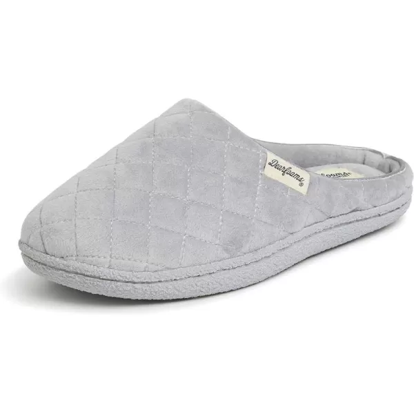 Dearfoams Women's Lacey Machine Washable Memory Foam Comfort Easy on/Off Clog Slipper