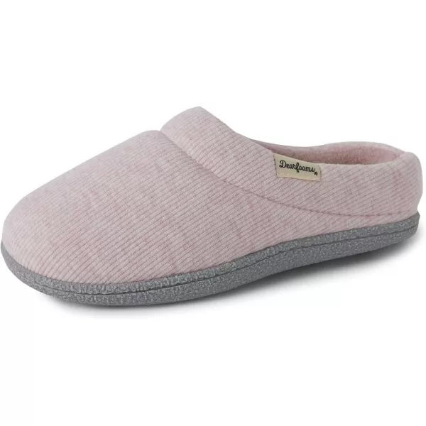 Dearfoams Women's Lacey Machine Washable Memory Foam Comfort Easy on/Off Clog Slipper