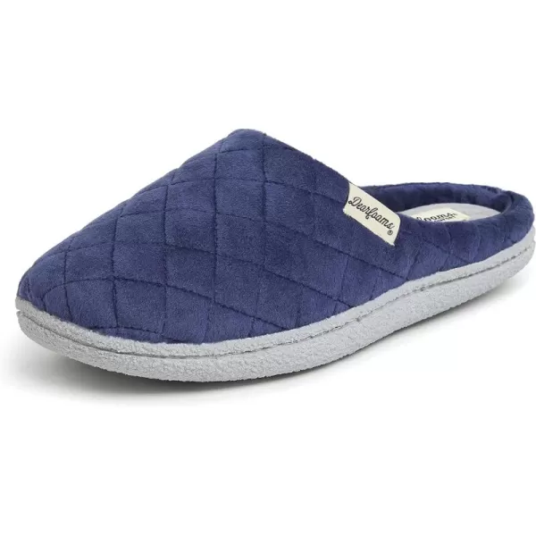 Dearfoams Women's Lacey Machine Washable Memory Foam Comfort Easy on/Off Clog Slipper