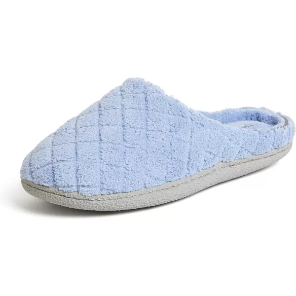 Dearfoams Women's Leslie Washable Memory Foam Terry Clog with Wide Widths Slippers